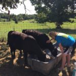 Beverly taking care of the girls